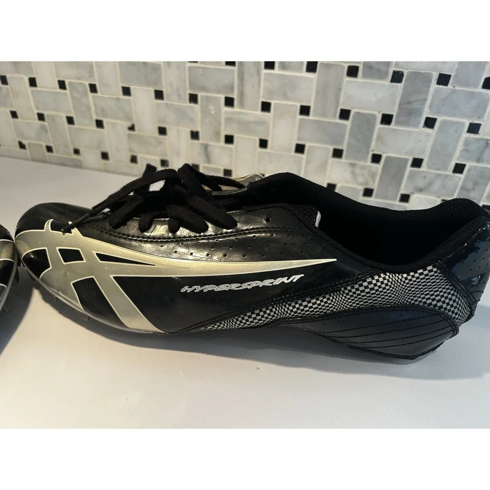 ASICS Hypersprint Track Shoes Spikes Mens 13 Black‎ Sprint/Running **NWT